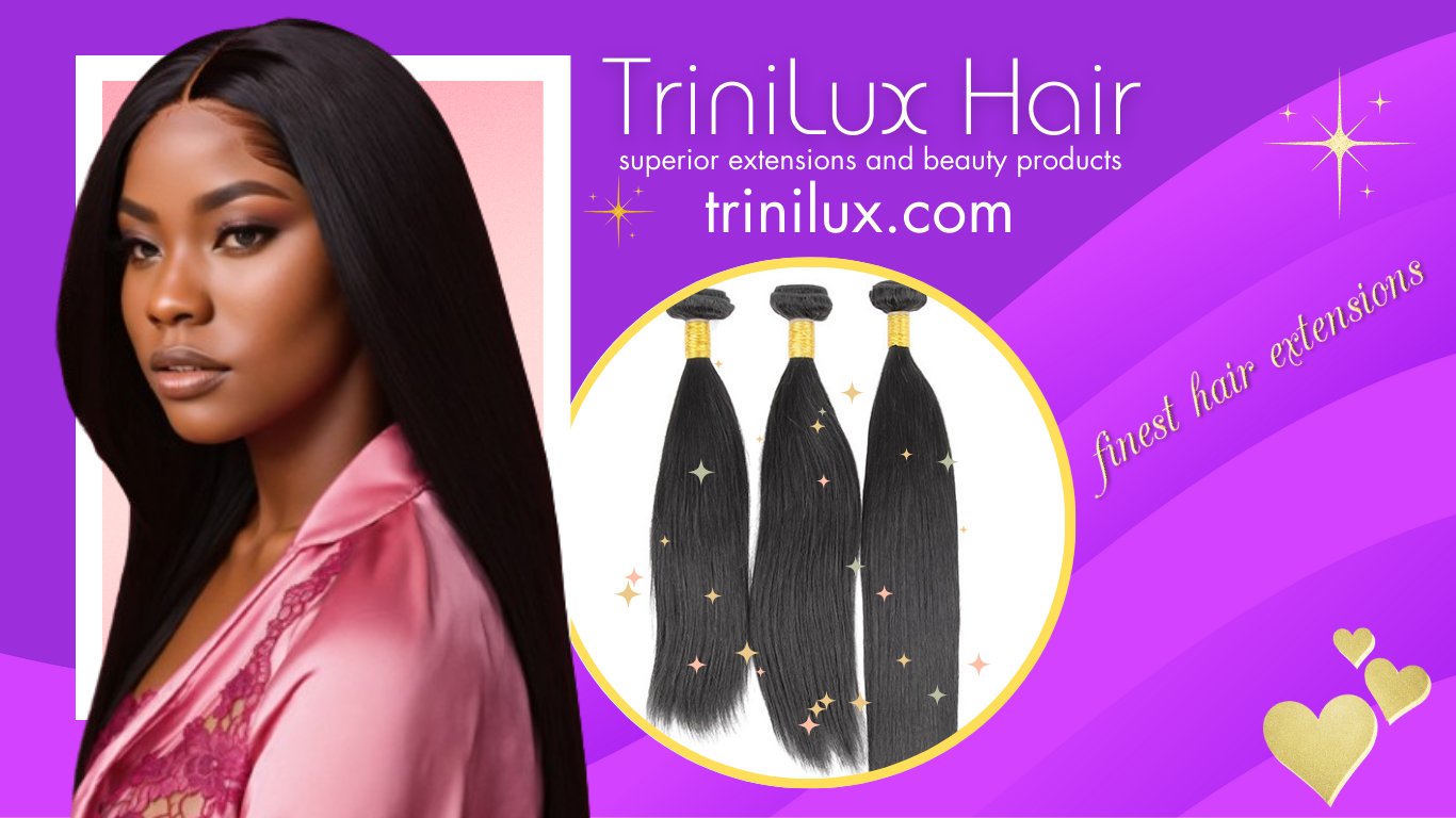 TriniLux Natural Straight Hair Extensions graphic best