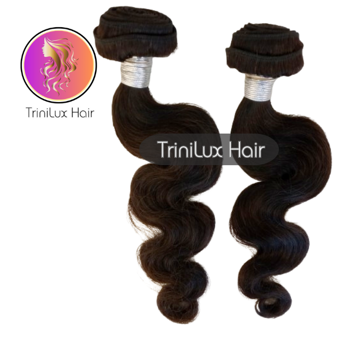 TriniLux Hair Brazilian Body Wavy 18-INCH and 16-INCH virgin remy human hair extension bundle product trinilux.com